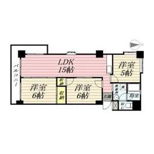 ハイタウンみずほII【1階】の間取り