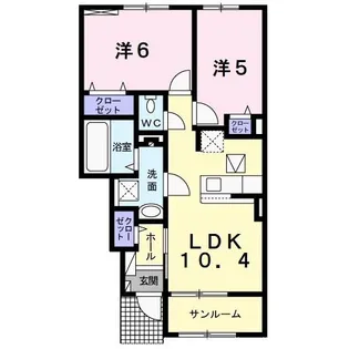 アルシオーネD【1階】の間取り