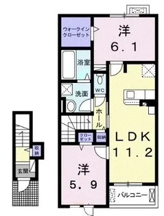 メゾン ラピュタII【2階】の間取り