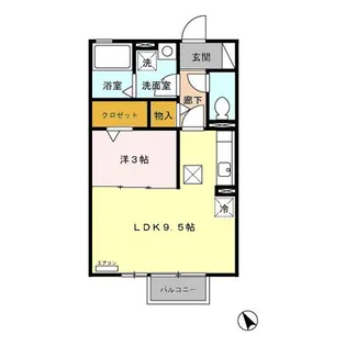 グランドゥール【1階】の間取り