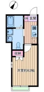 カーサ・ウエスト【1階】の間取り