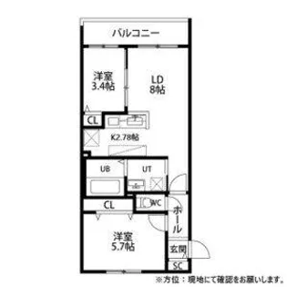 Ritz GRANDE月寒(リッツグランデ月寒)【1階】の間取り