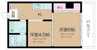 サンライト朝田【4階】の間取り