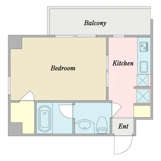 天王坂ヒルズイースト【5階】の間取り