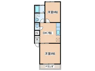 ヴィラロータス【2階】の間取り
