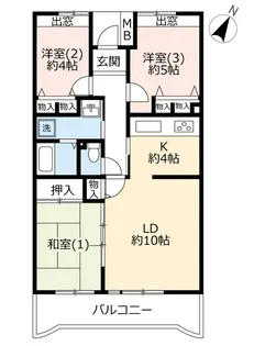 URコンフォール西寺尾【3階】の間取り