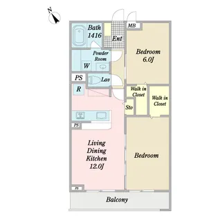 ヴァンベール【1階】の間取り