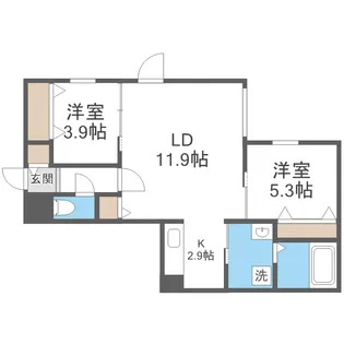 YORI N22(ヨリ エヌ22)【3階】の間取り
