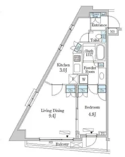 クインテット恵比寿【6階】の間取り