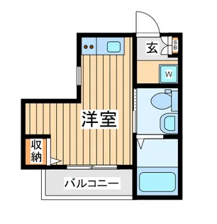 フラット横浜大口【3階】の間取り
