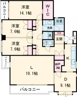 テラス成城【2階】の間取り