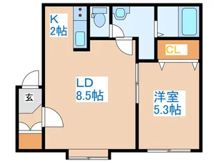 カ-ナ・ハギナカ【2階】の間取り