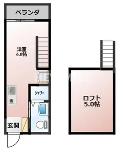 清水スカイハイツ【1階】の間取り