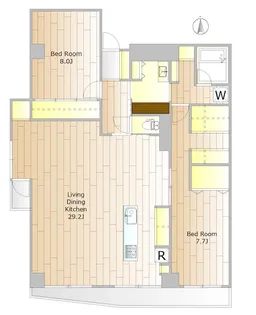 ヴェラハイツ恵比寿【5階】の間取り