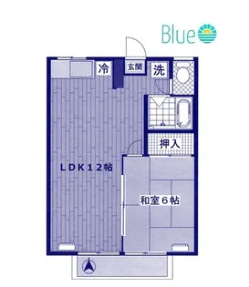エステートピア湘南【1階】の間取り