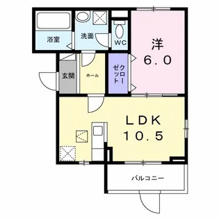 ロイヤルメゾン北巽II【1階】の間取り