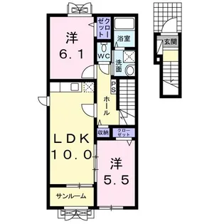 メゾン ボヌール【2階】の間取り