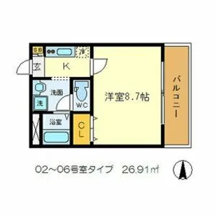 アンカステッロ二条【3階】の間取り