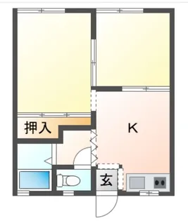 景アパート【1階】の間取り