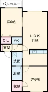 リッツハウス【1階】の間取り
