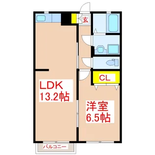 ハッピーバード【2階】の間取り