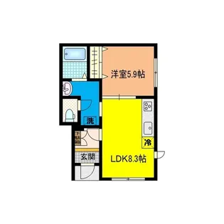 ワイルドローズ【1階】の間取り