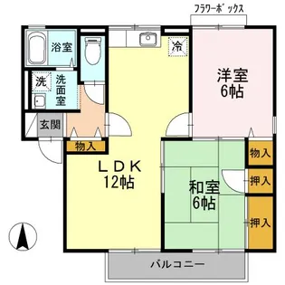 ガーデンハイツ B棟【2階】の間取り