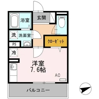 トレス城野館【2階】の間取り