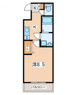 ヴィガラス浜町【1階】の間取り