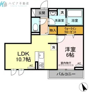 メテオール毛利町【3階】の間取り