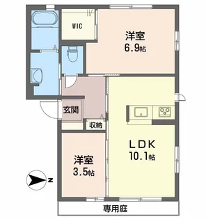 シャーメゾンアデッソ【1階】の間取り