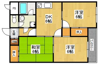 ハイルハイツ【3階】の間取り