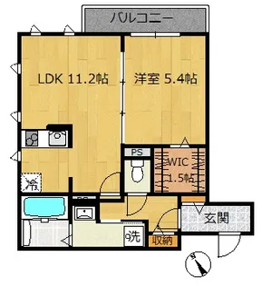 ラシーネ藤ノ木【3階】の間取り