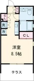 ラティエラ大岡山【1階】の間取り