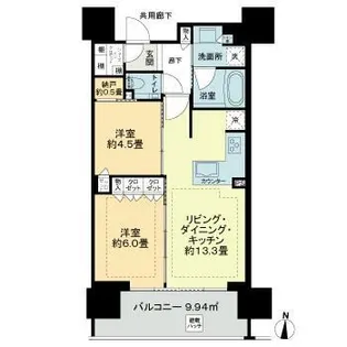 シティハウス湯島ステーションコート【4階】の間取り