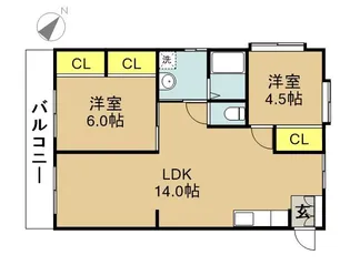 メゾン大淀台【3階】の間取り