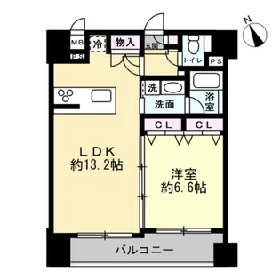 ガリシア銀座イースト【10階】の間取り