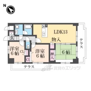 エール豊岡【3階】の間取り