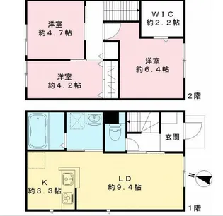 クロシェット【2階】の間取り