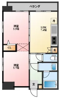 S-FORT長崎大学病院前【7階】の間取り