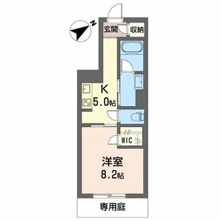 クオリスタ岡崎【1階】の間取り