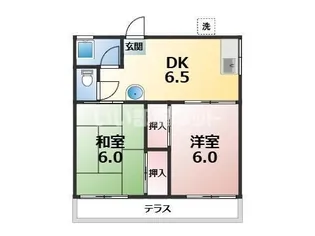 ヴィラ霞【1階】の間取り