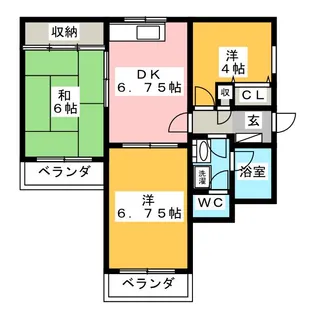秋本マンション【1階】の間取り