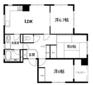 横浜コスタセイス【5階】の間取り