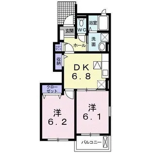 グリシーナ B【1階】の間取り