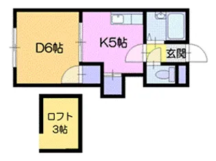 エステートライフ松ヶ枝【1階】の間取り