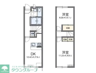 レオパレスグリシーヌIII【1階】の間取り