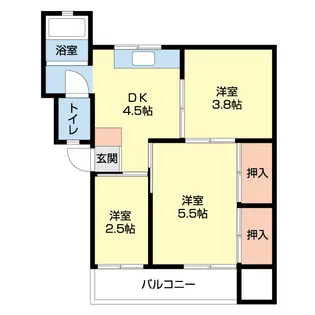 城山パレス【1階】の間取り