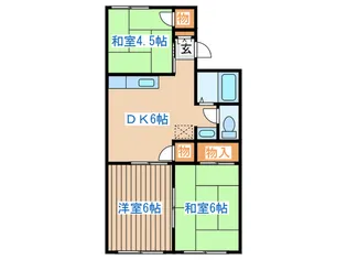 コ-ポ石橋A【2階】の間取り