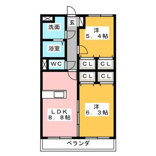 ピュアタウンI【3階】の間取り